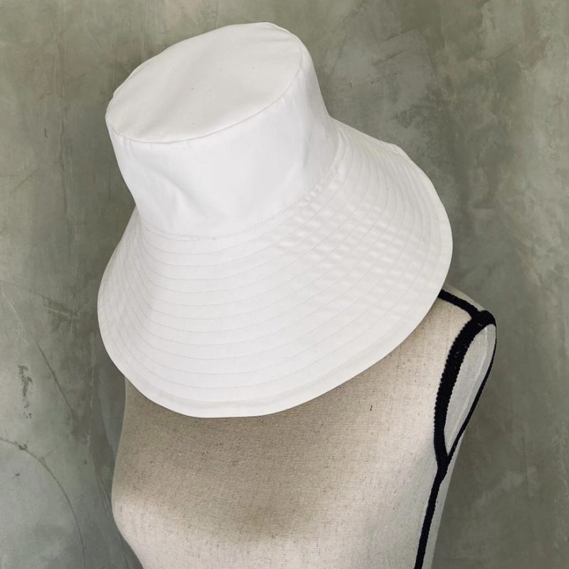 Wide brim organic cotton hat