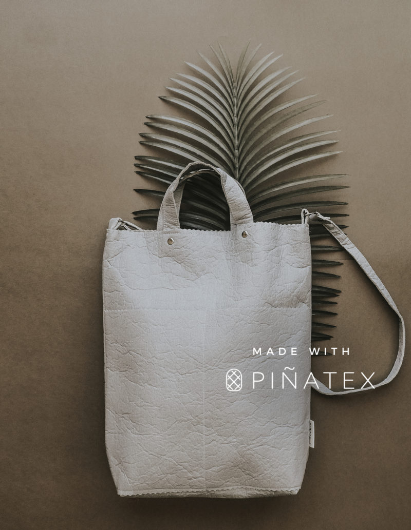 Tote bag de Piñatex® gris piedra