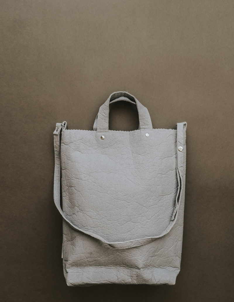 Tote bag de Piñatex® gris piedra